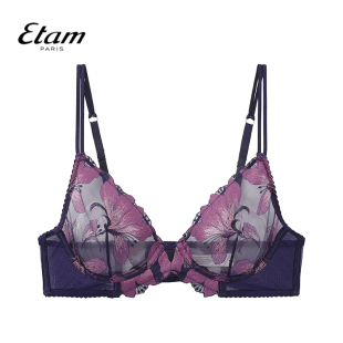 Etam法式 性感单层透明蕾丝文胸承托聚拢女士内衣有钢圈W324DI0108