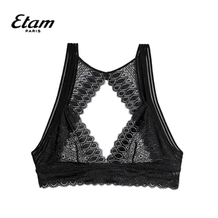 Etam雕刻系列法式蕾丝单层文胸优雅性感美背内衣W124DI0124
