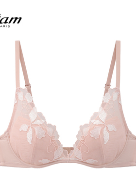 Etam缪斯系列刺绣深V聚拢杯文胸收副乳女士内衣W323DI0105