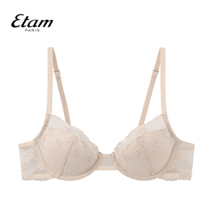 Etam法式薄杯承托文胸聚拢蕾丝边日常舒适透气女士内衣W324DI0101