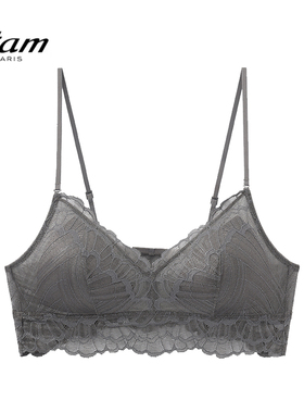 Etam法式性感无钢圈文胸可拆卸肩带蕾丝薄款抹胸内衣女W123DI0109