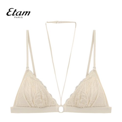Etam法式三角杯内衣女无钢圈性感薄款细肩带小胸文胸W123DI0110