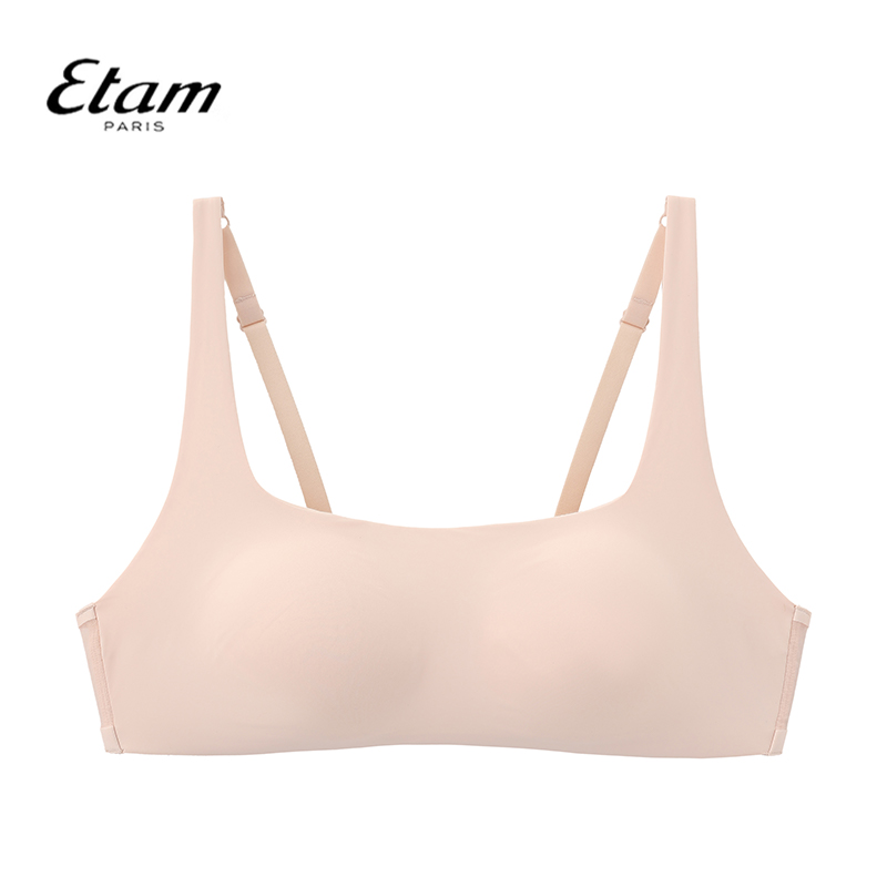 Etam半贴合吊带文胸背心式T恤bra小胸无痕轻薄内衣 W122DI0101