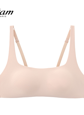 Etam半贴合吊带文胸背心式T恤bra小胸无痕轻薄内衣 W122DI0101