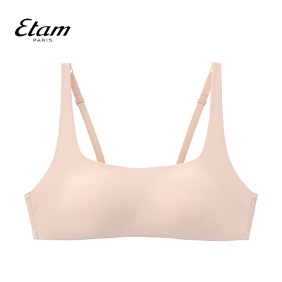 Etam半贴合吊带文胸背心式T恤bra小胸无痕轻薄内衣 W122DI0101