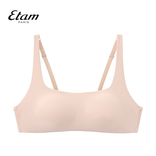 Etam半贴合吊带文胸背心式T恤bra小胸无痕轻薄内衣 W122DI0101