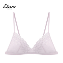 Etam刺绣无钢圈三角杯插垫文胸小胸性感胸罩法式内衣女W322DI0113