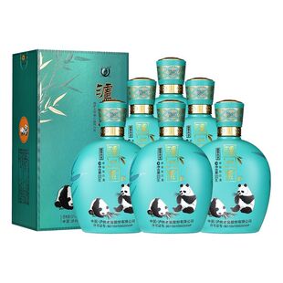 泸州贡盛世共享熊猫52度浓香型白酒500ml 6瓶整箱高档礼盒包装