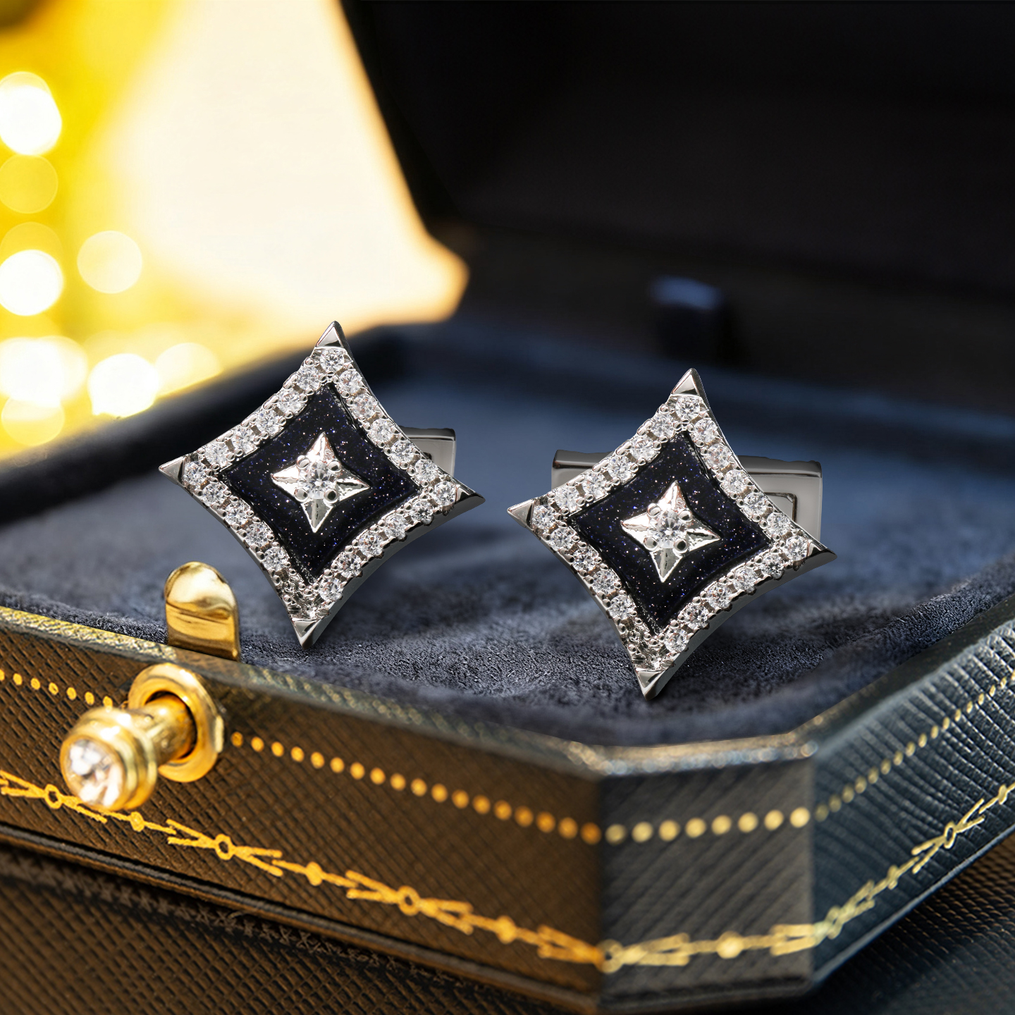 【四芒星】袖扣男士轻奢法式衬衫袖钉西装袖口扣男友礼物高档