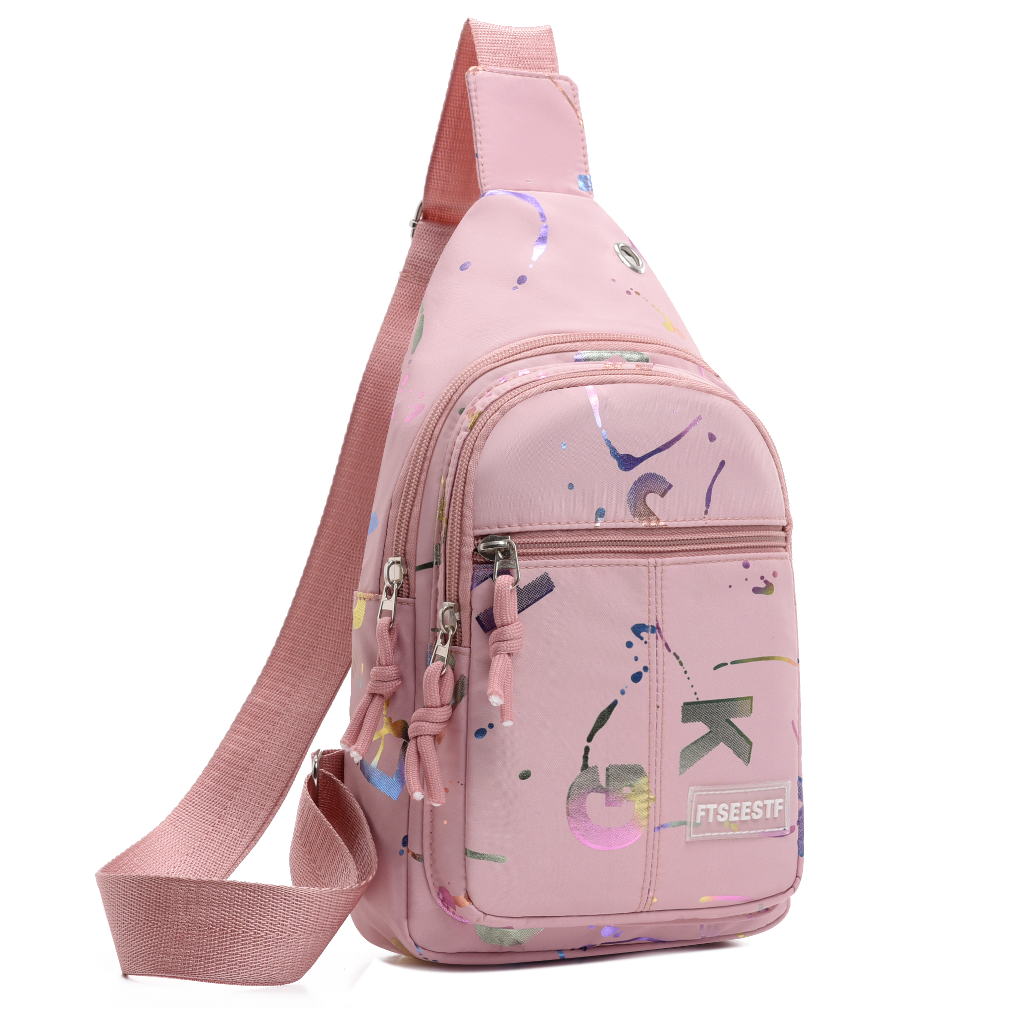 时尚胸包女手机包运动单肩旅行胸前包韩版新款女士背包斜挎包休闲