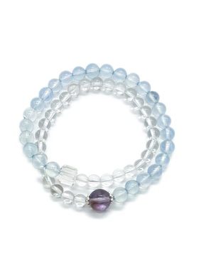 MPAY2025蓝海紫光双圈水晶手串手链【多样性发货】