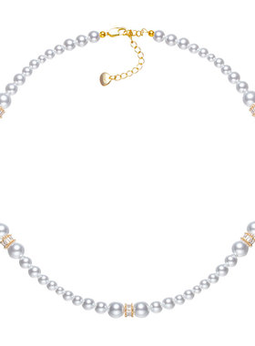 MPAY2025新款高级感简约锆石珍珠项链