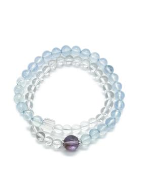 MPAY2025蓝海紫光双圈水晶手串【多样性发货】