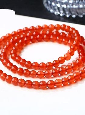 MPAY2025三生吉运三圈红玛瑙手串【多样性发货】