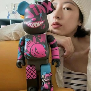 金克丝暴力熊摆件英雄联盟手办bearbrick400%LOL积木熊模型送男友