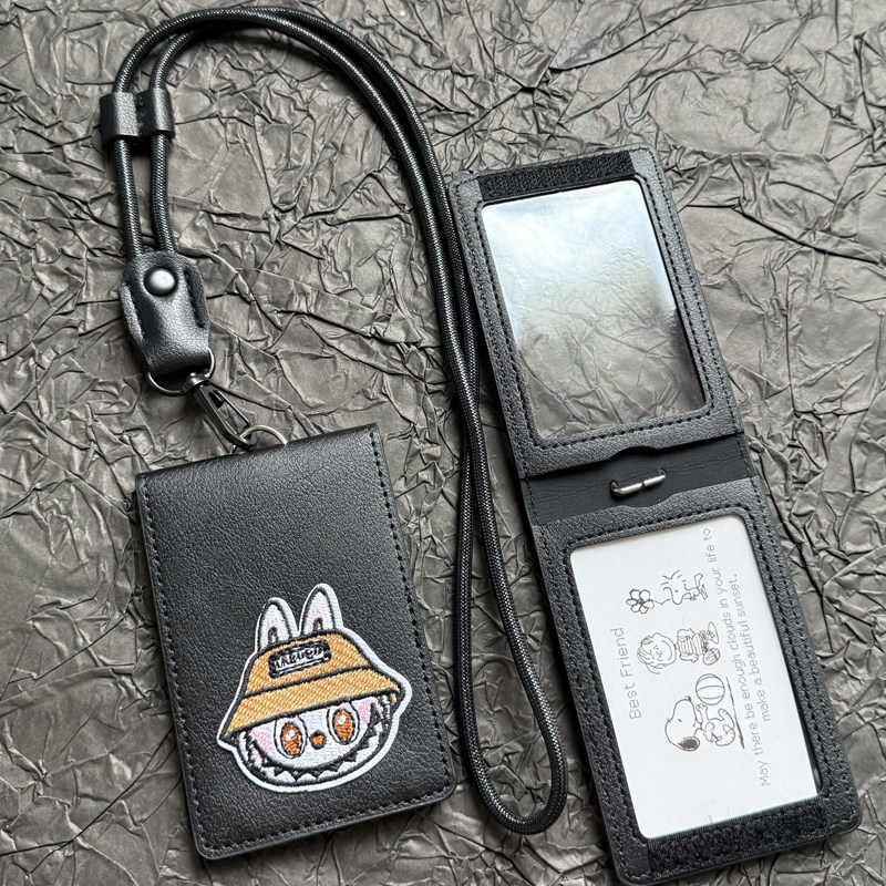 可爱分隔两页卡套门禁地铁两卡位