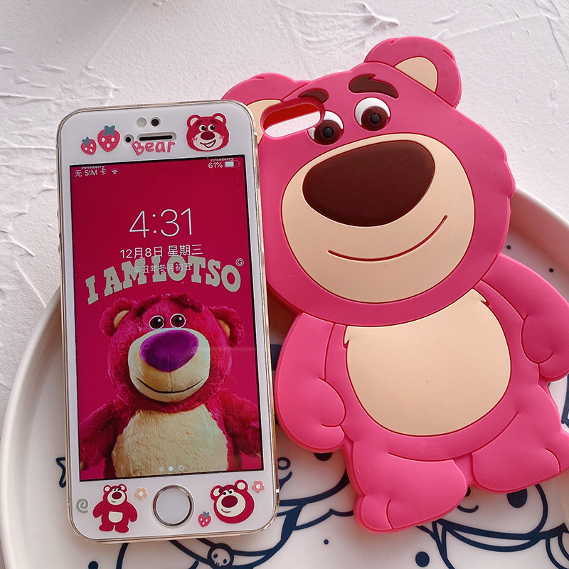 草莓熊苹果5s手机壳可爱卡通全包