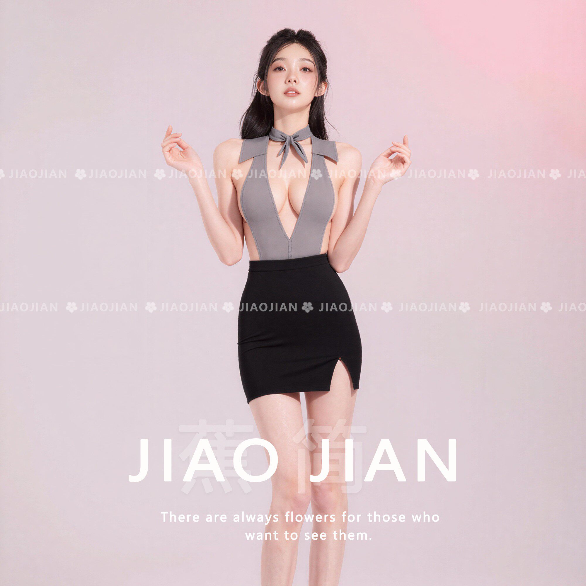 绫学妹艳影婆娑qqny性感秘书制服套装纯欲角色扮演老师紧身包臀裙