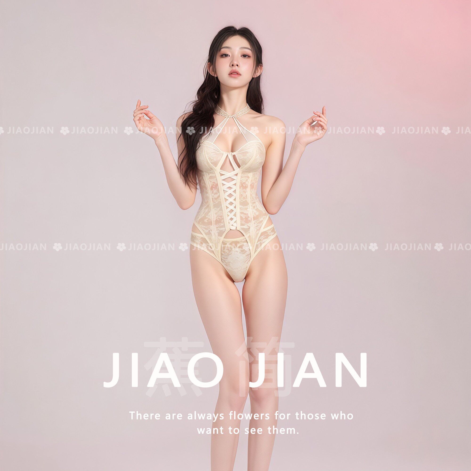 绫学妹妍姿俏丽qqny性感睡裙连体睡衣蕾丝挂脖女聚拢情调纯欲制服