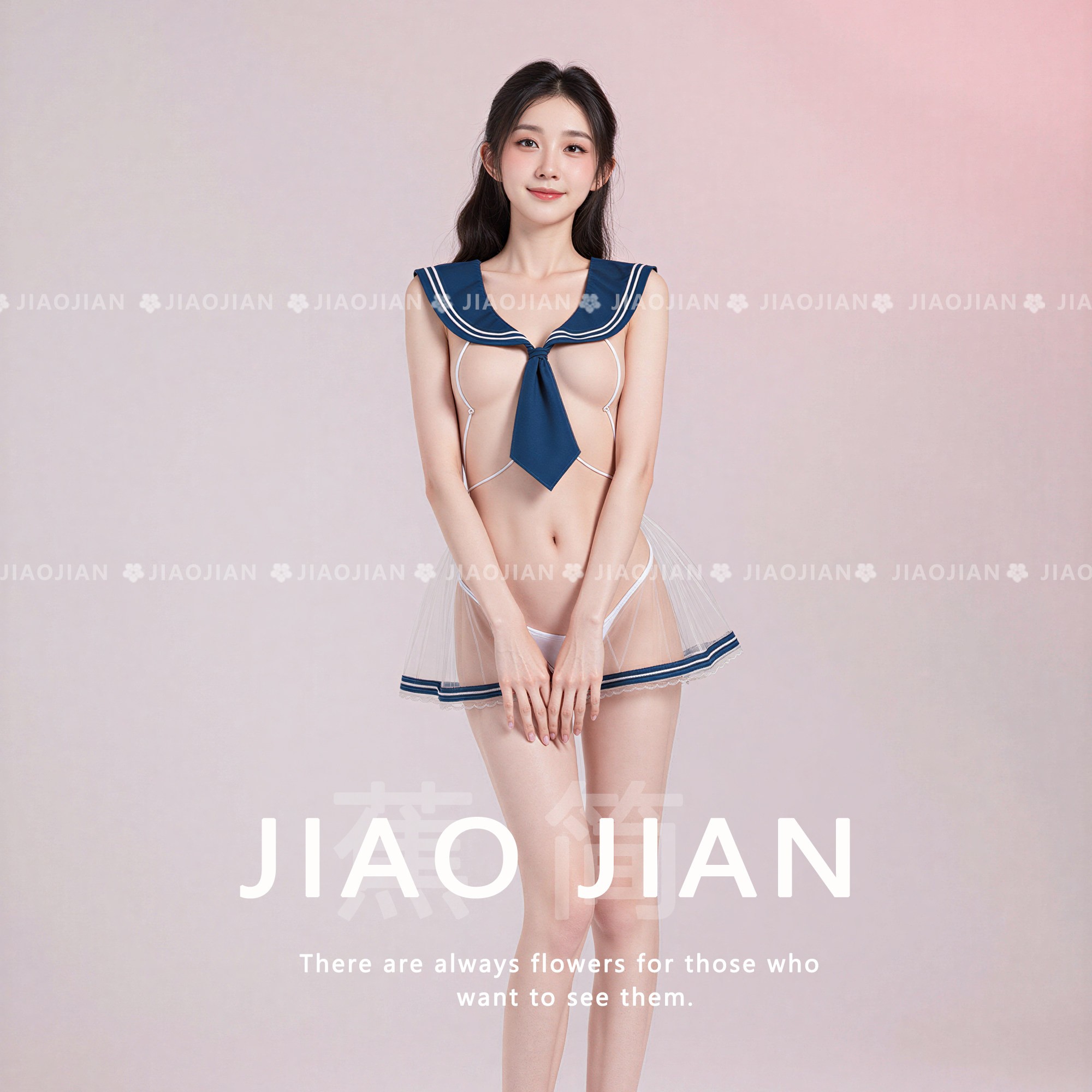 绫学妹 敢爱敢恨qqny性感睡裙女水手cos制服透视情调短裙情调睡衣