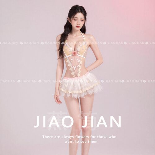绫学妹帐暖衾温qqny 高级感蓬蓬裙性感纯欲深V小胸显大睡裙女套装