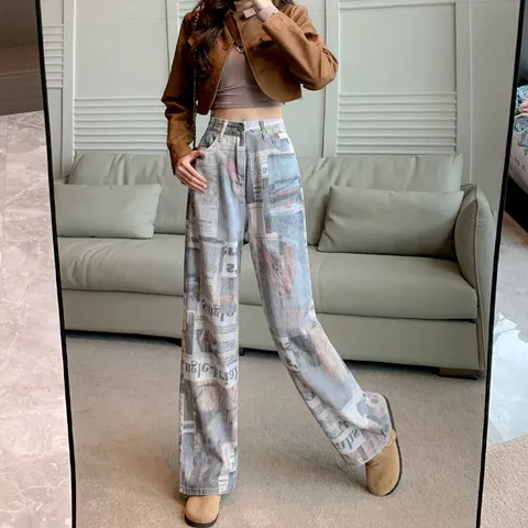 78ins牛仔裤美式小众控LK23078-P55高街20840情侣款大破洞