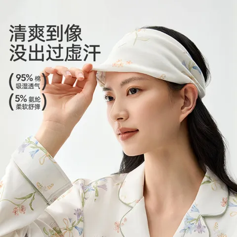 防风月子帽纯棉薄款月子婧麒透气春夏季发带头巾女产妇帽孕妇帽