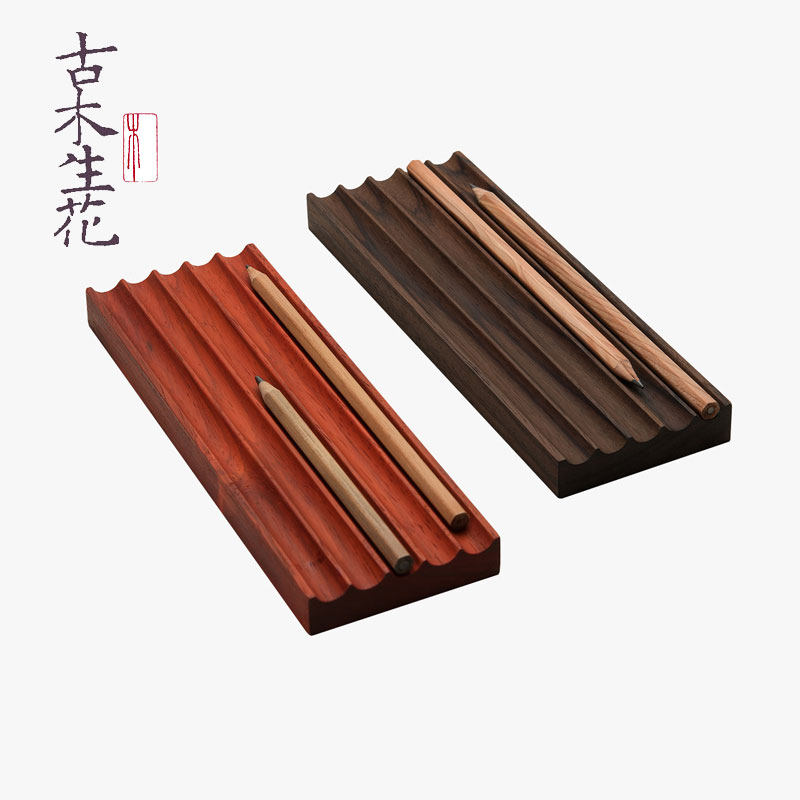 创意笔盘桌面收纳盒文具钢笔笔架笔搁托盘摆件办公用品镇纸礼品