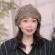 堆堆帽女时尚 薄款 洋气镂空网眼透气大头围包头遮白发帽子 新款 夏季