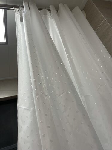 外单涤纶布浴帘素色提花隔断帘