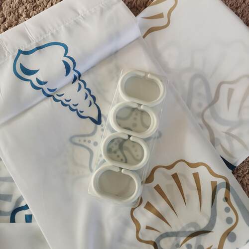 外贸速干涤纶布浴帘轻柔隔断帘