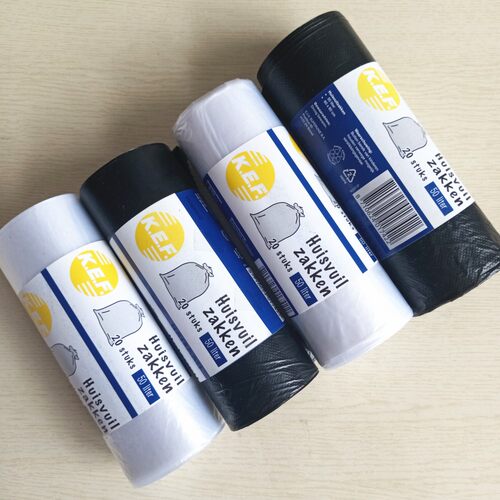 白色环保卷装平口物业纸篓垃圾袋