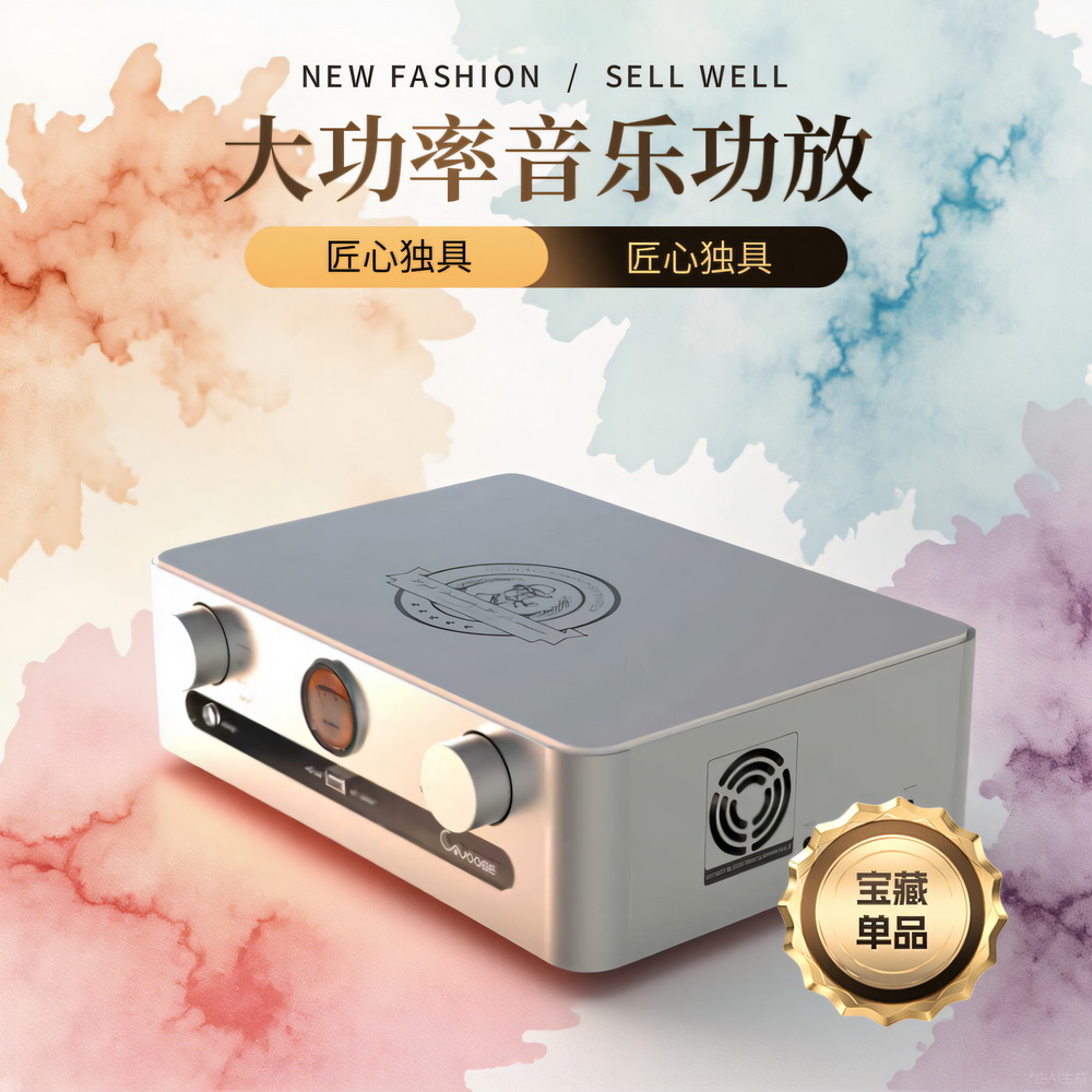 发烧2.0桌面无损平衡表头光纤同轴蓝牙大功率解码功放机CAV-268