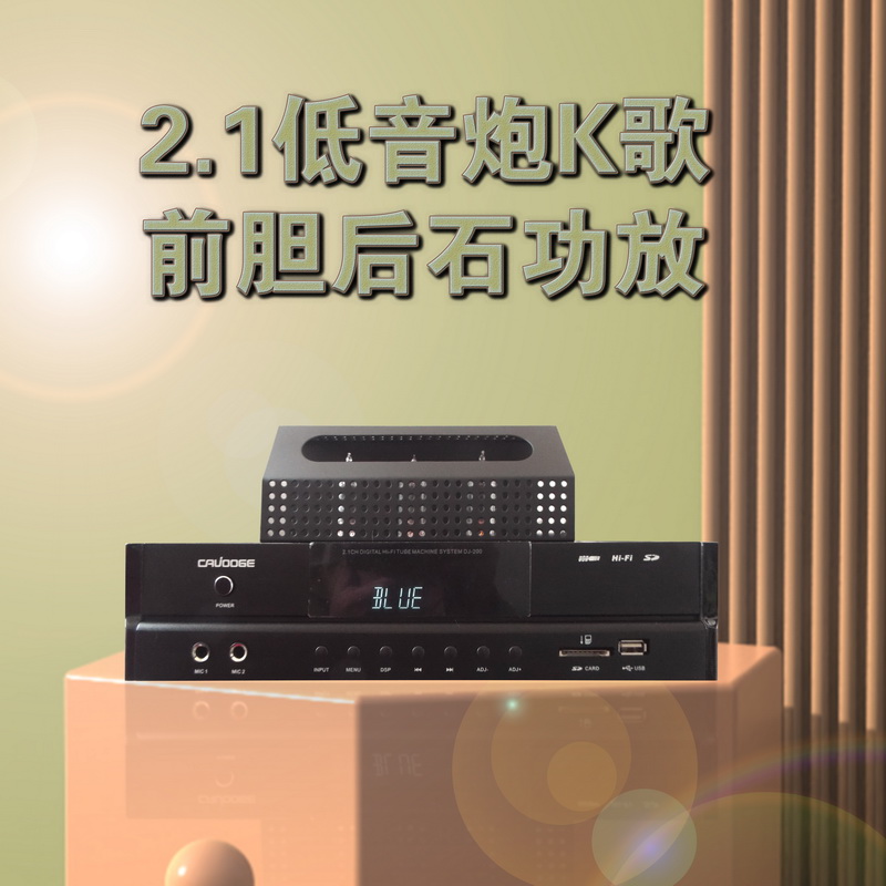 2.1低音炮胆机hifi胆前级全遥控蓝牙唱K电子管迷你桌面功放DJ200