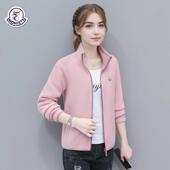 抓绒卫衣女秋冬新款 品牌 中年妈妈加绒保暖上衣摇粒绒外套内胆