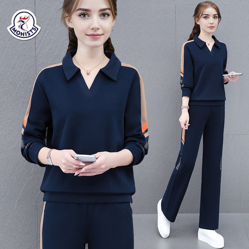 公鸡纯棉宽松卫衣运动服两件套