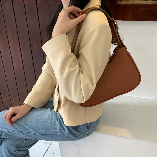 Небольшая дизайнерская сумка подмышку, сумка через плечо, портативная универсальная барсетка, французский стиль, изысканный стиль