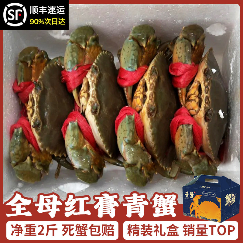 三门野 生鲜活青蟹海鲜野生膏蟹特大全母红膏蟹螃蟹黄油肉蟹红鲟,水产肉类/新鲜蔬果/熟食,青蟹,淘宝优惠券,粉丝福利购,淘宝优惠卷
