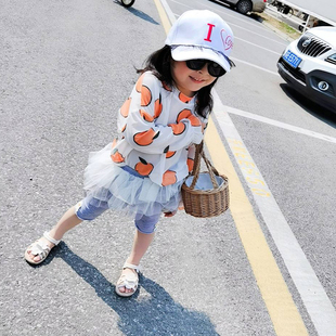 女童打底衫防晒衣网纱泫雅风女宝宝宽松罩衫冰丝薄款花朵防蚊上衣