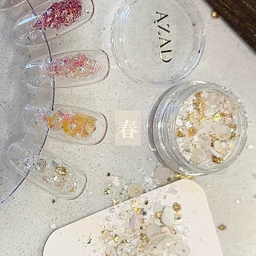 AZAD原创美甲亮片闪粉装饰素材岩片混合亮片