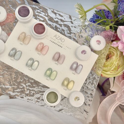 M01-M08 AZAD几屿午后春茶猫眼甲油胶一色一备案