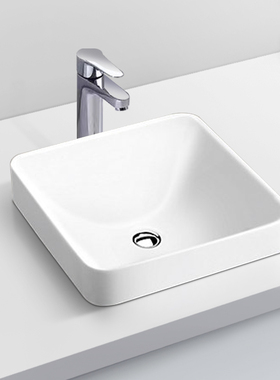 科勒卫浴洁具台上 K-2661-0拂朗陶瓷白色正方形时尚脸盆台盆