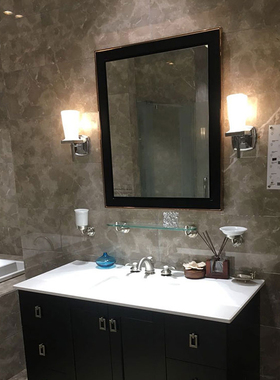 科勒K-99666T-0/CS1/B16珀霖镜子-白色/麂皮色夜空黑色浴室镜