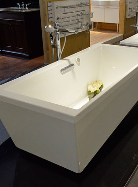 科勒独立款式浴缸K-18343T-0/K-18344T-G-0艾芙长方形泡泡