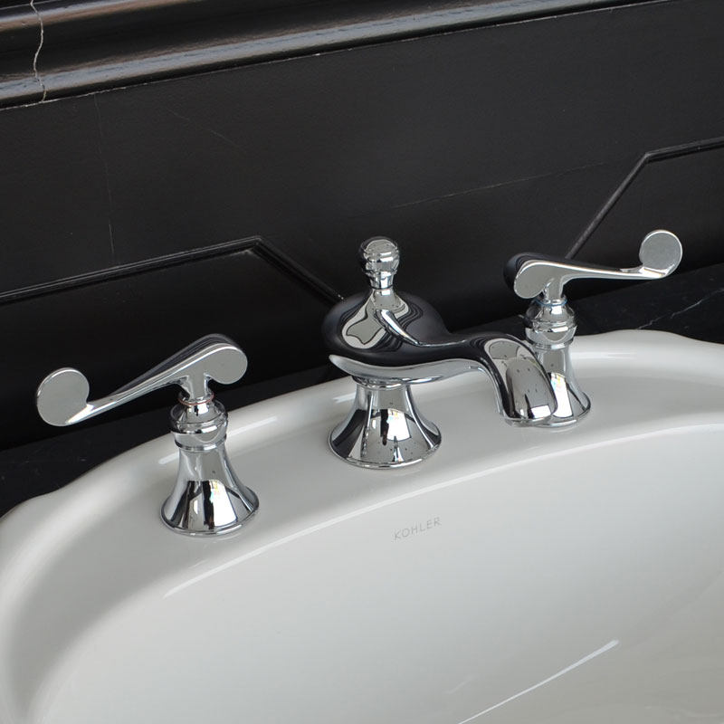KOHLER 三孔双控冷热水龙头 K-8660T-2-CP/BN8寸台盆洗脸盆龙头