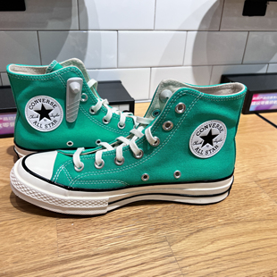 匡威1970S三星标时尚复古纯色绿色休闲高帮帆布鞋男女 A08613C