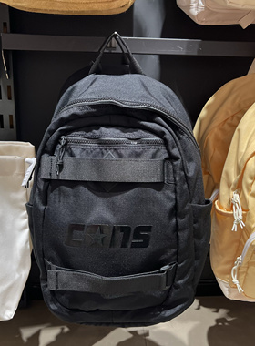 匡威Cons聚酯纤维书包背包双肩包常规男女同款情侣款黑色10025814