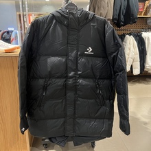 匡威22冬季保暖防风中长款拼接连帽面包服外套羽绒服男款10023754