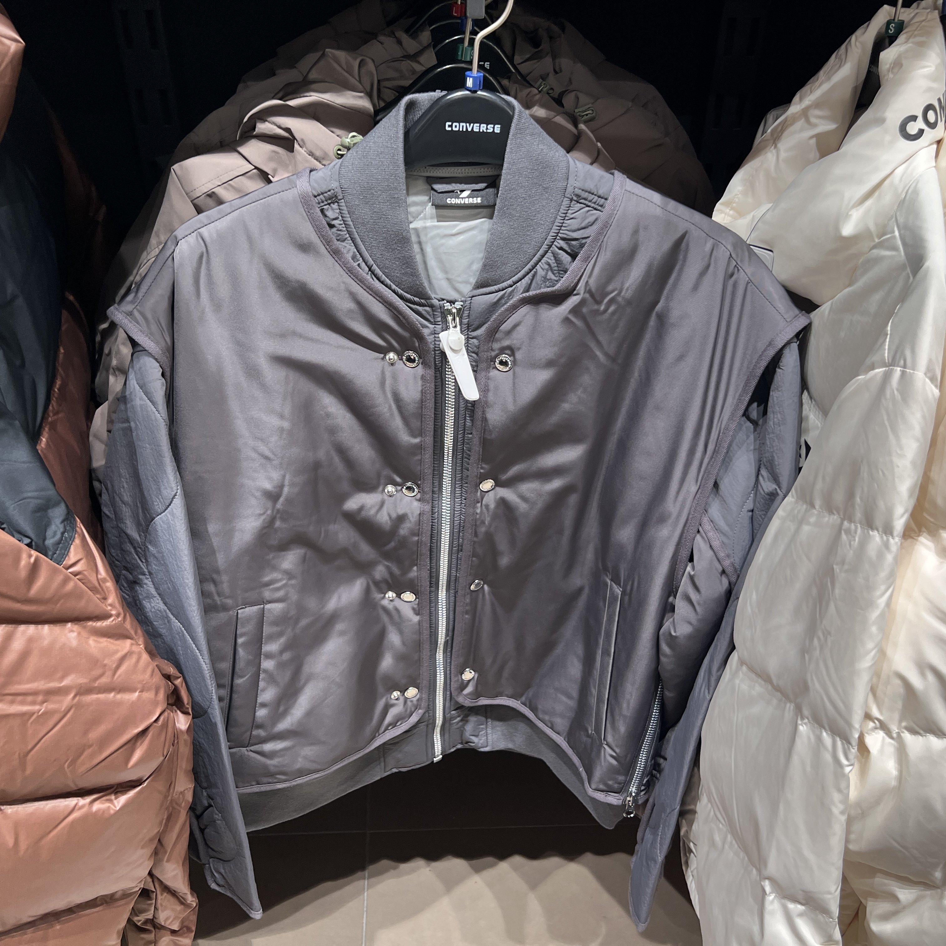 匡威秋冬解构风立领炫酷潮流叠穿个性时尚棉服外套男女10027953,运动服/休闲服装,运动茄克/外套,淘宝优惠券,粉丝福利购,淘宝优惠卷