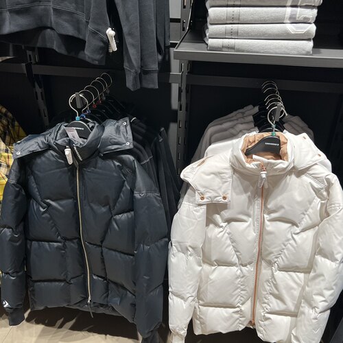 可拆卸帽中长款羽绒服匡威保暖女